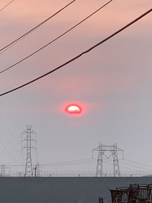 Surrealistic/apocalyptic evening on the coast of California.