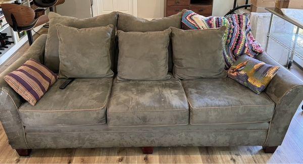 Large donated sofa.