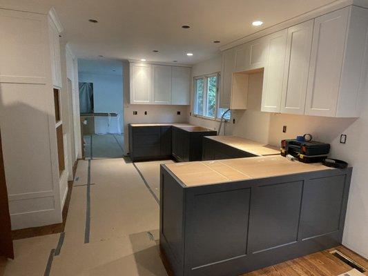 Custom cabinet installation in Sammamish