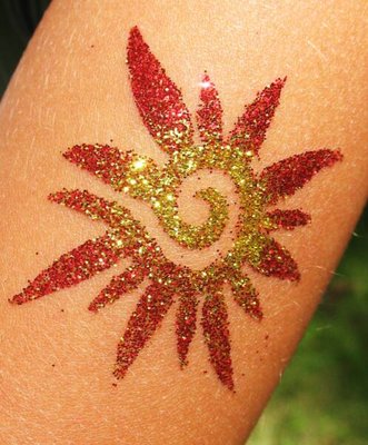 Glitter tattoos, sparkly waterproof body art