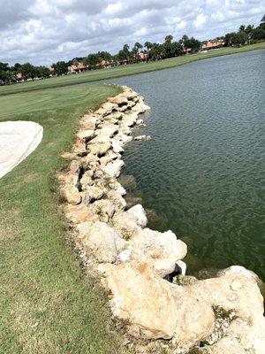 Golf Course Rock Wall
 (After)