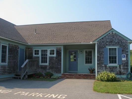 Front door view of Stepping Stones Too Child Care Center.