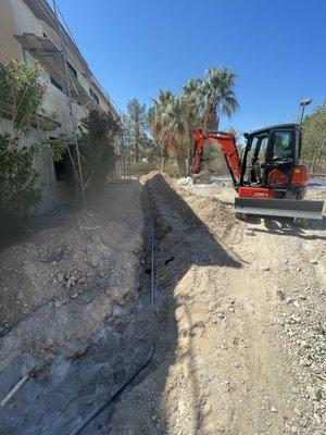 Trenching for Pool Subfeed