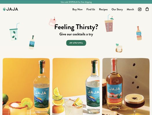 JAJA Tequila website rebuild.