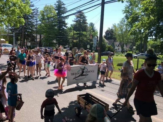 Marching in the Bethlehem Memorial Day parade.