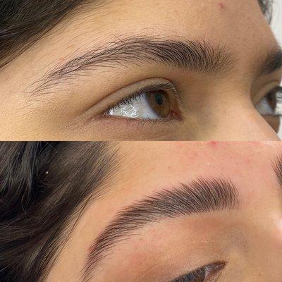 Brow Lamination and tint