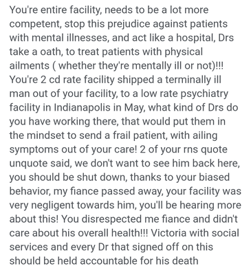 My Google review against this second rate hospital Baptist Health Floyd memorial hospital