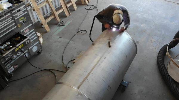 MMI shop, steel tank fabrication