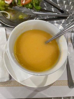 Sopa do dia cenoura Soup of the day carrot