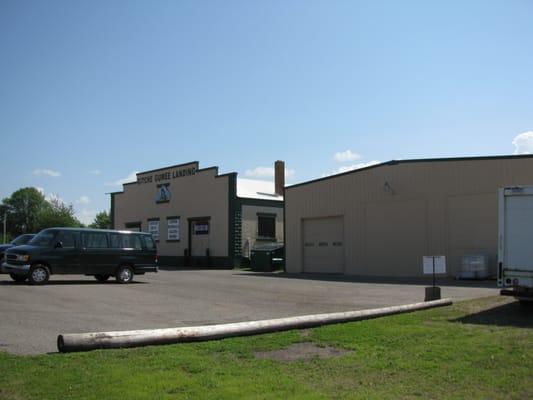 This place is located on the shore of the Ontonagon River, right where the bridge used to be.