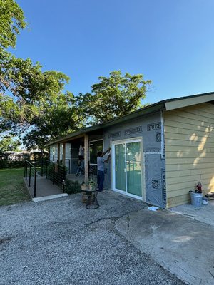 Installation of new siding