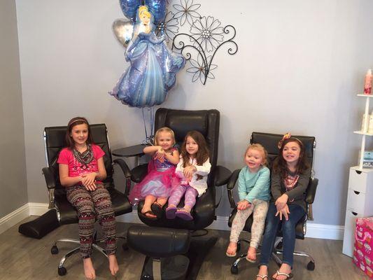 Kids Spa Birthday party! Every princess needs their nails and toes done!