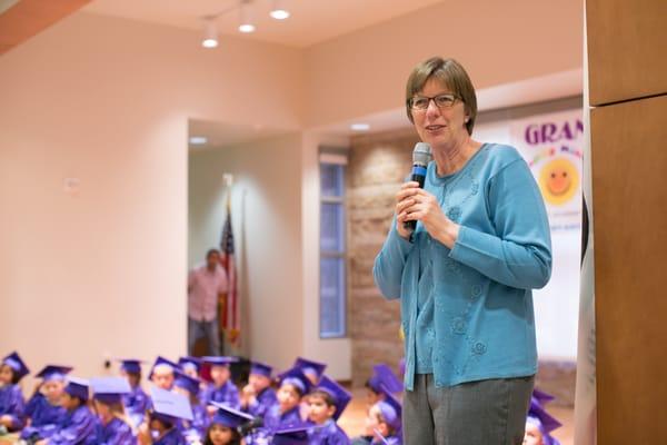 Grand Concert & Graduation 2015 - Mission Viejo Mayor Cathy Schlicht addressing the gathering.