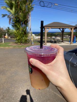 Mango dragonfruit lemonade