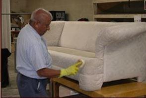 We bring your furniture into our specialized plant for cleaning. Pick up and delivery are FREE!