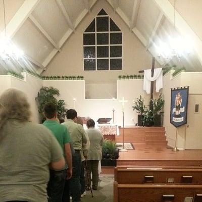 Communion at Wednesday Evening Service