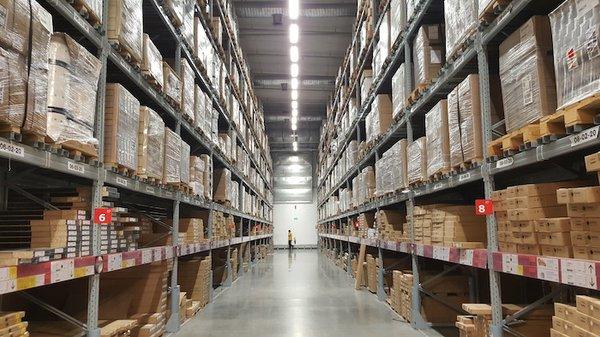 Industrial worker in warehouse