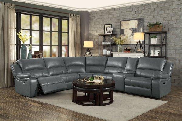 Power Sectional with storage drink console