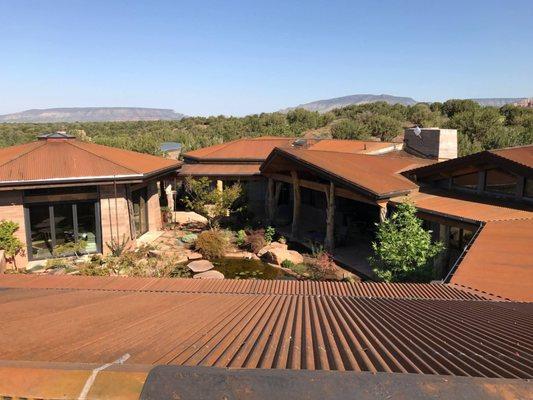 Example of a tile roofing job by Hahn Roofing, Sedona AZ