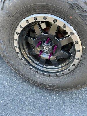 Wheel lug nut spikes which are designed to protect the lug nut from normal wear-and-tear and weathering damage, such as rust from heavy rain