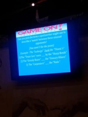 Trivia on the tvs