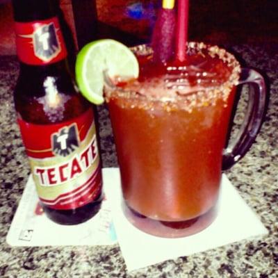 Tecate Michelada with Tamarindo Garnish