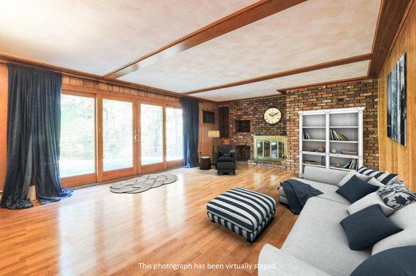 A virtually staged family room. How do you like it?