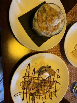 Baklava sundae and deconstructed cannoli