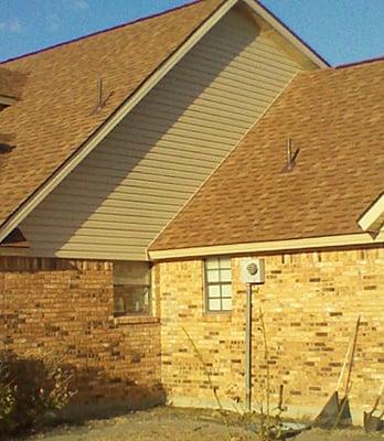 Gable siding connects roof lines to prevent leaks and maintain the design of the house.