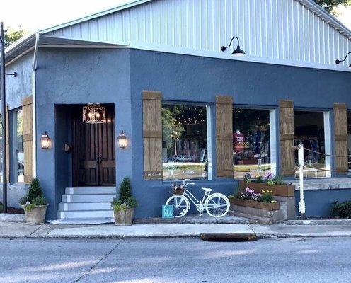 Our quaint shop is located on the east side of Sparta. Just look for the cute blue building.