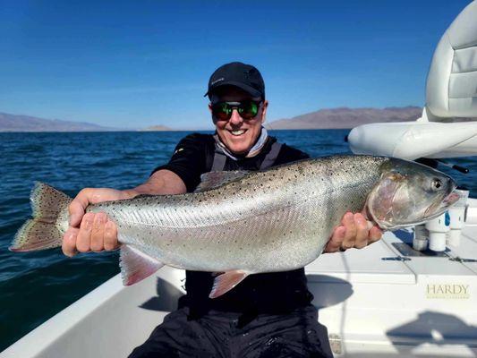 17 lbs Pyramid Lake Lahontan Cutthroat Trout.