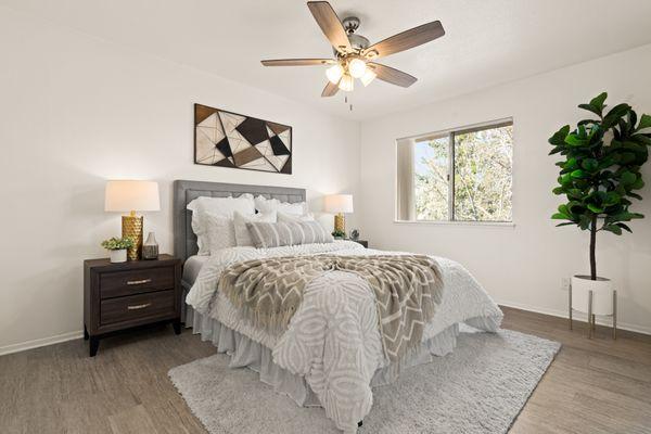 Main bedroom in our 2-bedroom apartment. Signature Style