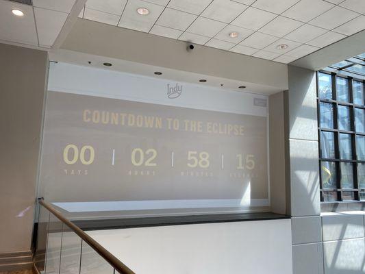 Countdown to the eclipse in the lobby