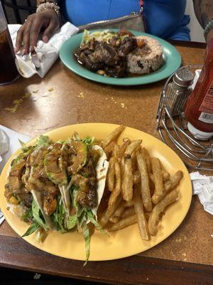 Tacos and oxtails