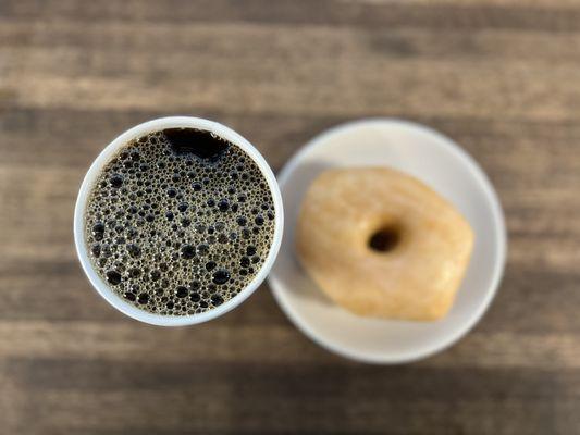 Coffee and donut