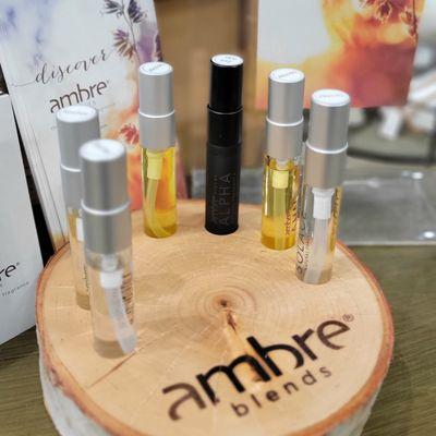 Ambre blends essential-oil based perfumes are the most popular fragrances at the Boutique!