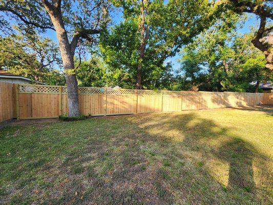 100ft of new privacy fence all wrapped up