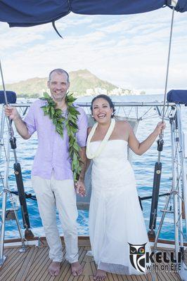 HONOLULU YACHT WEDDING, Honolulu weddings, hawaii destination weddings