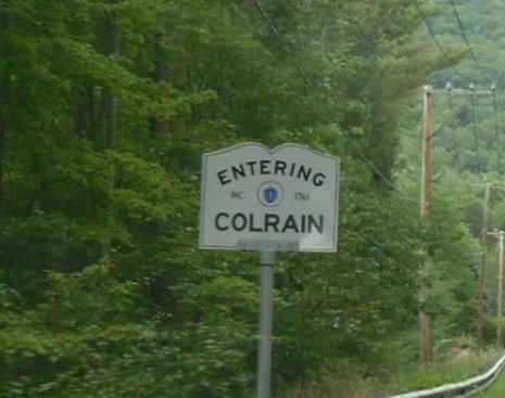 Entering Colrain from Shelburne. Notice there is no sky in the picture because it was cropped.