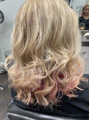 Highlights and a pink peekaboo