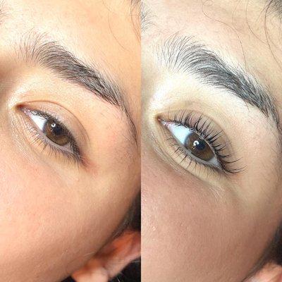 Eyelash Lift Before and After