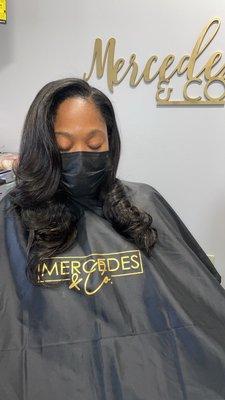 Natural Sew In Partial leave out side part