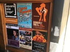 Posters displayed at one of our vendor partners in Berkeley.