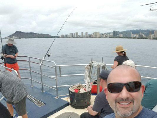 Fishing with an amazing view