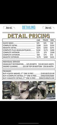 Detail Pricing Updated February 2018