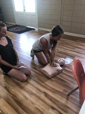 Church and Day Care learning CPR