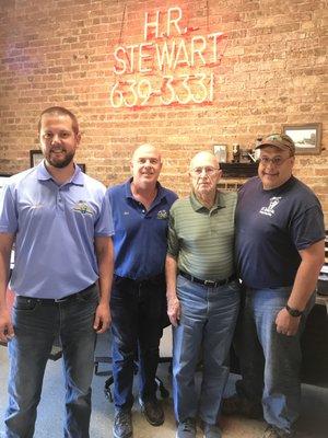 (Left to right) Sean- Head of HVAC Jim- Owner Allan- VP & Jim's father Mark- Head of Plumbing