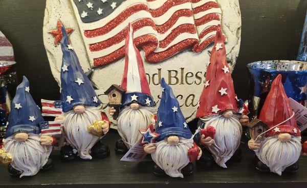 The Red, White & Blue Crew! So many gnomes for everybody's homes!