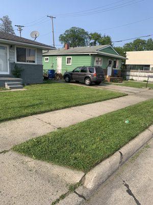 Fresh cut lawn