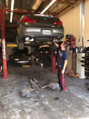 We install aftermarket exhaust systems.